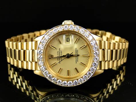 womens gold rolex watches|18k gold Rolex women's watch.